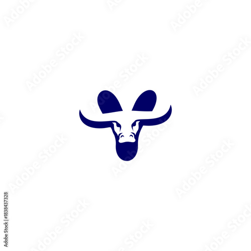 A bold bull head integrated into a stylized alphabet design. Perfect for fitness brands, steak restaurants, sports teams, and tough visual identities.