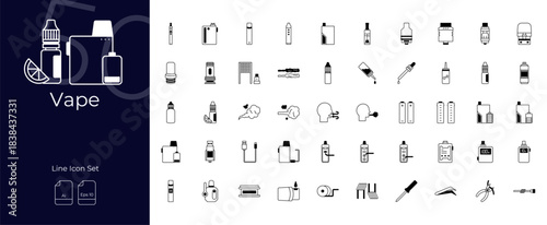 Vape Duotone Editable Icons set
