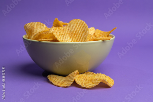 large ribbed potato chips with bacon flavor