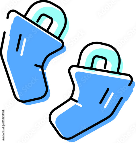 Disposable blue shoe covers providing protection and hygiene