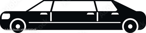 Black limousine icon symbolizing premium travel and executive transport