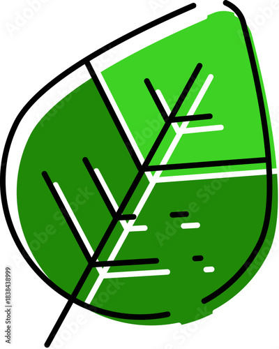Green leaf icon representing nature and ecology