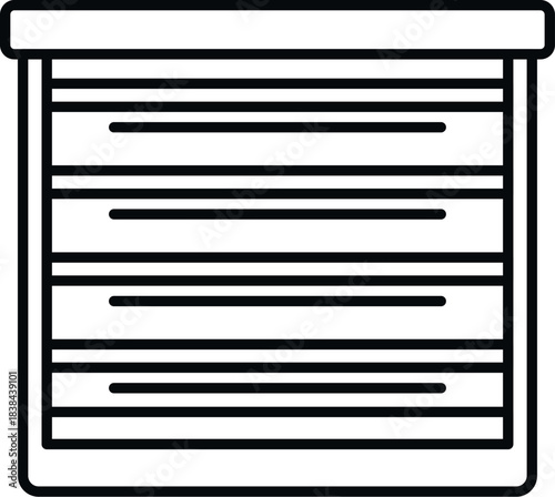 Beekeeping honeycomb hive container icon drawing illustrating a stacked box system