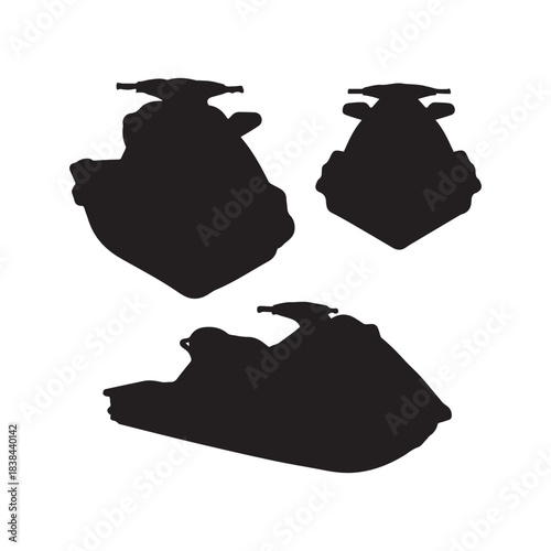 Jet Ski Silhouettes Collection,Jet Skis Silhouettes,Vector Jet Ski Silhouettes,Water Scooter Silhouettes,jet ski vector