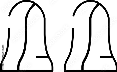 Earplugs protecting hearing from loud noise concept