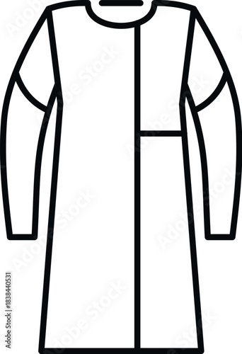 Medical gown icon depicting protective uniform for health workers