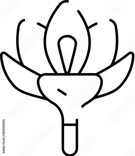 Lotus flower icon showing blooming water lily
