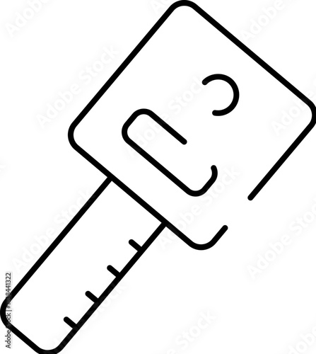 Infrared thermometer measuring body temperature line icon design