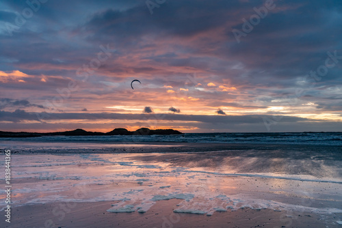 A beautiful sunset on rhosneigr beach Anglesey