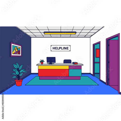 interior of a help center