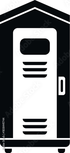 Portable toilet icon representing temporary public restroom sanitation