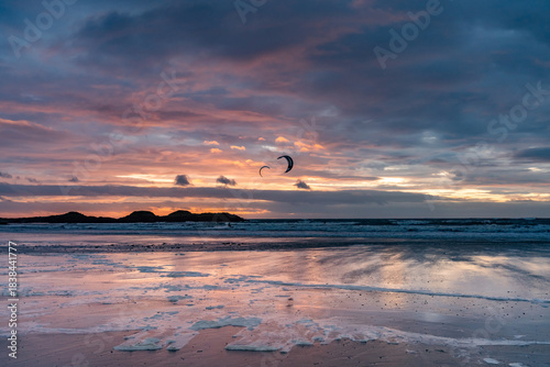 A beautiful sunset on rhosneigr beach Anglesey