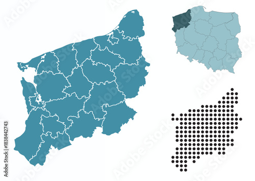 Set maps of West Pomeranian Voivodeship