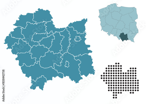 Set maps of Lesser Poland Voivodeship