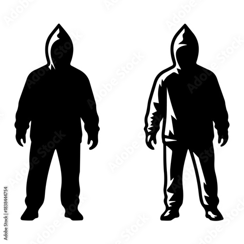 man wearing hoodies silhouette
