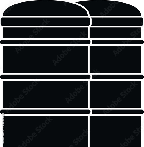 Silos depicting grain or liquid storage for agricultural and industrial use