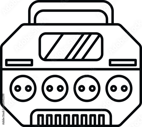 Portable power station providing power for electronic devices with various outlets