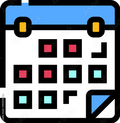 Calendar icon scheduling important events and appointments