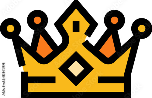Golden crown icon representing royalty and success