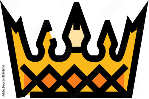 Golden crown icon representing royalty and power