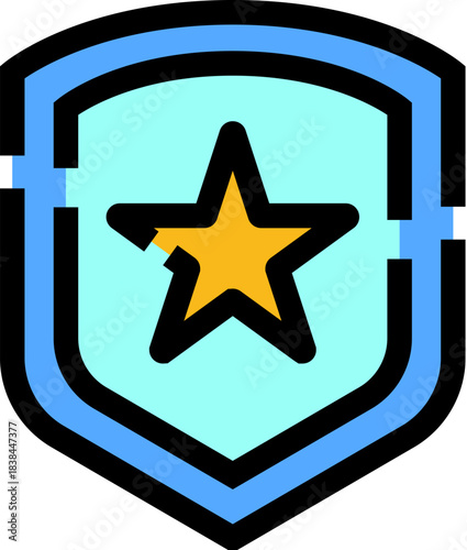 Shield icon with star symbolizing protection and quality assurance