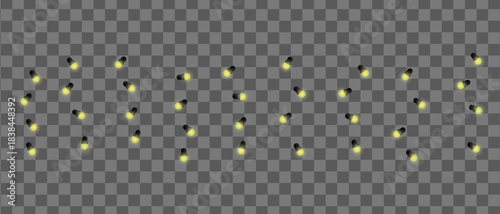 Scattered yellow glowing lights, luminous glow effect overlay.