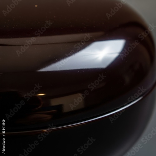 Wallpaper Mural Smooth, reflective brown object surface with bright highlights. Torontodigital.ca