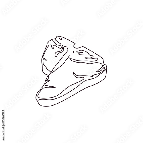 red cut of meat steak food rare raw rib-eye t-bone marbling of fat uncooked emoji symbol sign icon vector illustration isolated flat