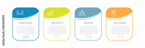 infographic elements data visualization vector design template. Can be used for steps, options, business process. with icons and 4 options or steps. Infographics for business concept. 
