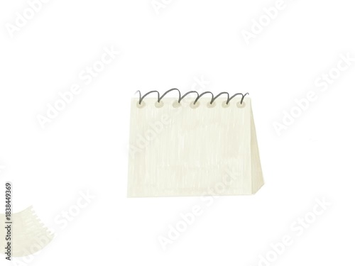 Hand-drawn animated calendar with blank pages flipping