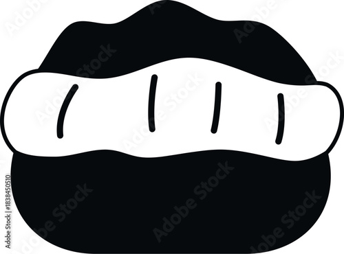 Nigiri sushi with fish fillet on rice illustrating japanese tradition