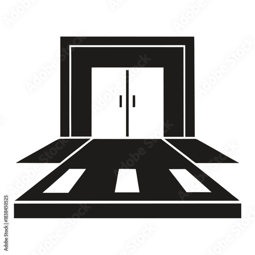 black and white doors