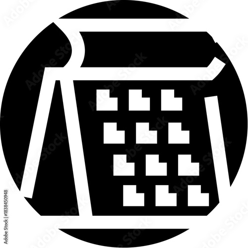 Desk calendar icon showing schedule and date planning