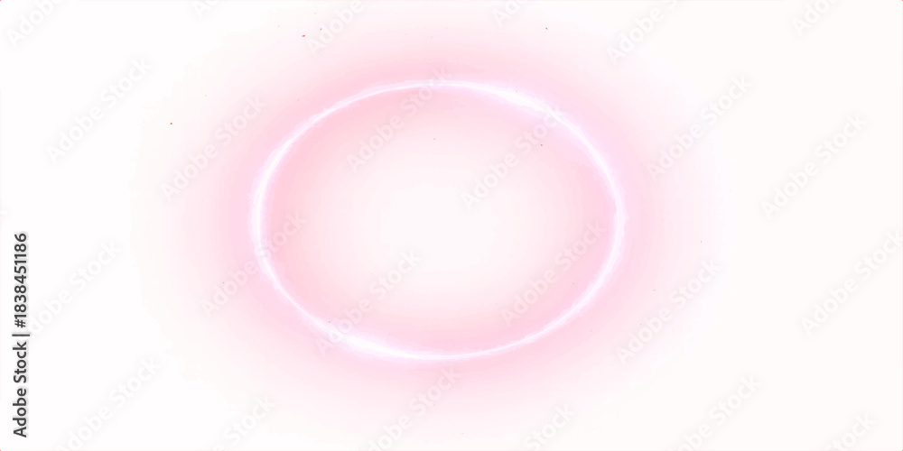 Obraz premium An abstract pink bubble background frames a clean, round, empty porcelain plate ready for a single dining design