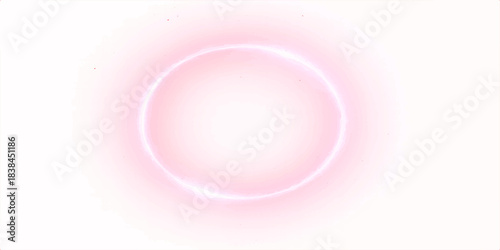 An abstract pink bubble background frames a clean, round, empty porcelain plate ready for a single dining design