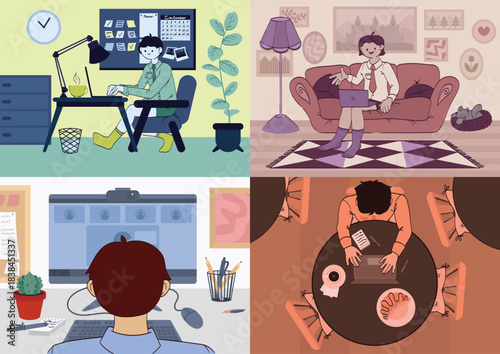 Scenes from the life of a manager who works remotely