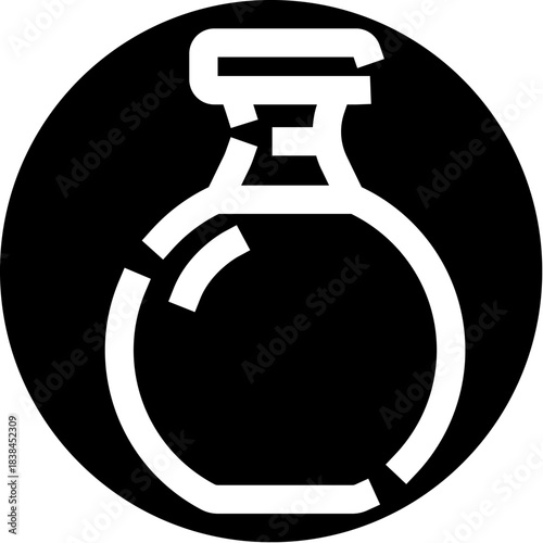 Scientific laboratory flask icon representing chemistry research