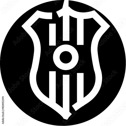 Almirante brown football club emblem black and white logo