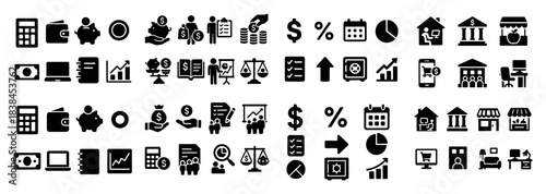 Business and finance icons collection