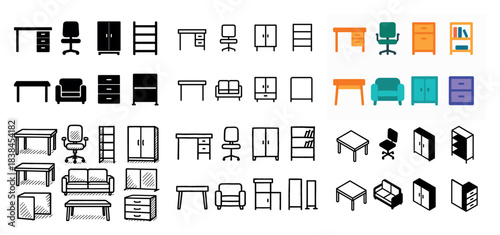 Variety of office and home furniture