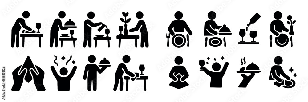 Fototapeta premium Table Setting Icons