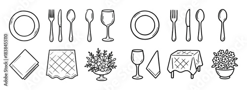 Elegant Tableware Icons
