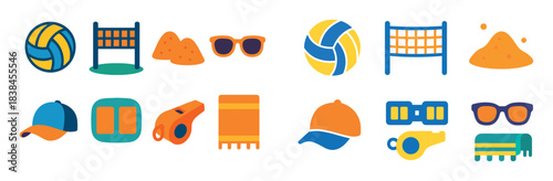 Beach Volleyball Icons