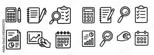 Accounting Doodle Icons