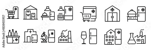 Minimalist Refrigeration Icons