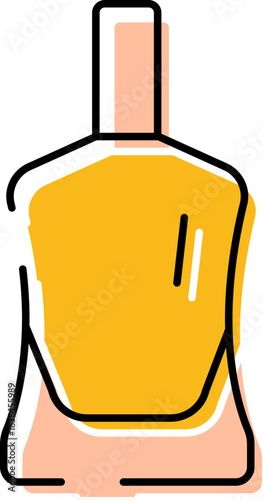 Perfume bottle drawing representing fragrance concept