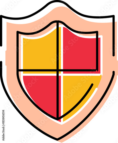 Shield icon representing antivirus computer safety and protection