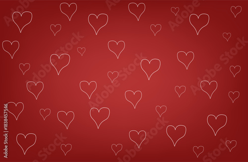 Set of hearts in black color, heart icons set vector, set of hearts different shapes for design. Heart collection. Vector art. Heart, love, romance hearts. Vector icons. Heart love symbol red