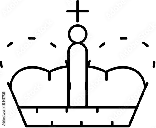 Crown icon symbolizing royalty power and authority concept