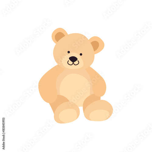 teddy bear toy gift cute soft plushie emoji symbol sign icon vector illustration isolated flat